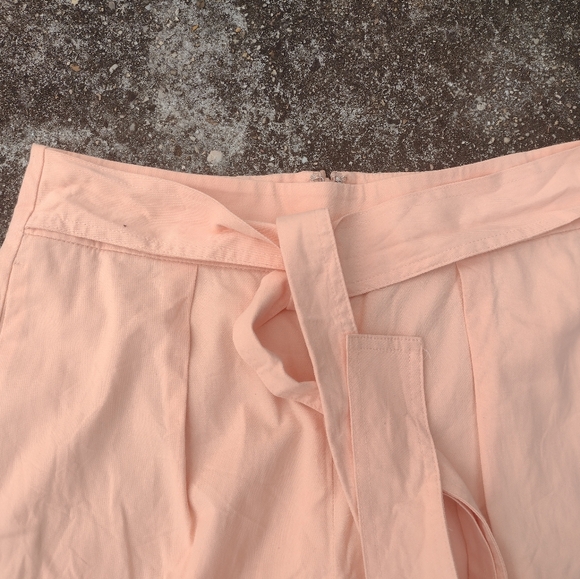 Reiss Malin High Waist Wide Leg Apricot Peach Dress Pants US 8 NWOT - Picture 6 of 11